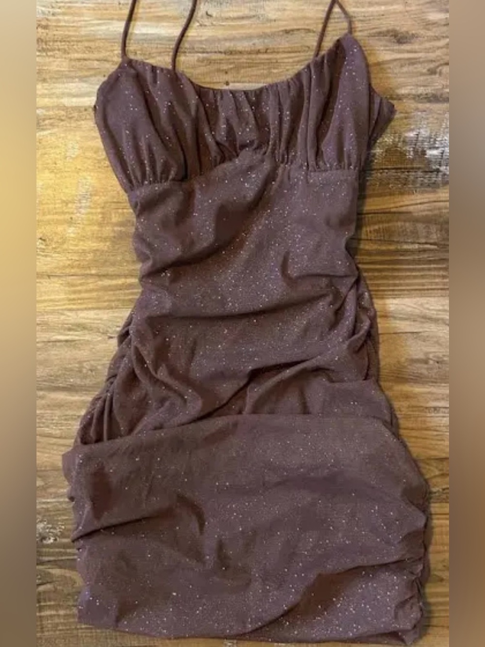 Windsor Brown Sparkle Mini Dress
